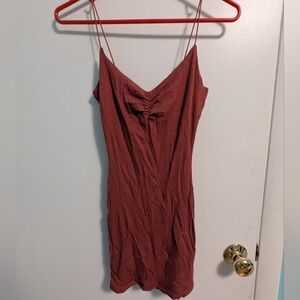 Mini Bodycon Dress, Warm Rust
